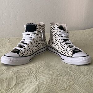 New Converse polka dot high tops size 8
